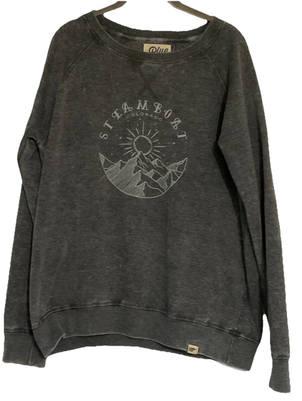 Steamboatt Colorado Grey Graphic Crewneck Sweatshirt